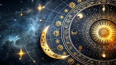 Astrologische Formen vor einem Nachthimmel - Foto: sarinya / AdobeStock