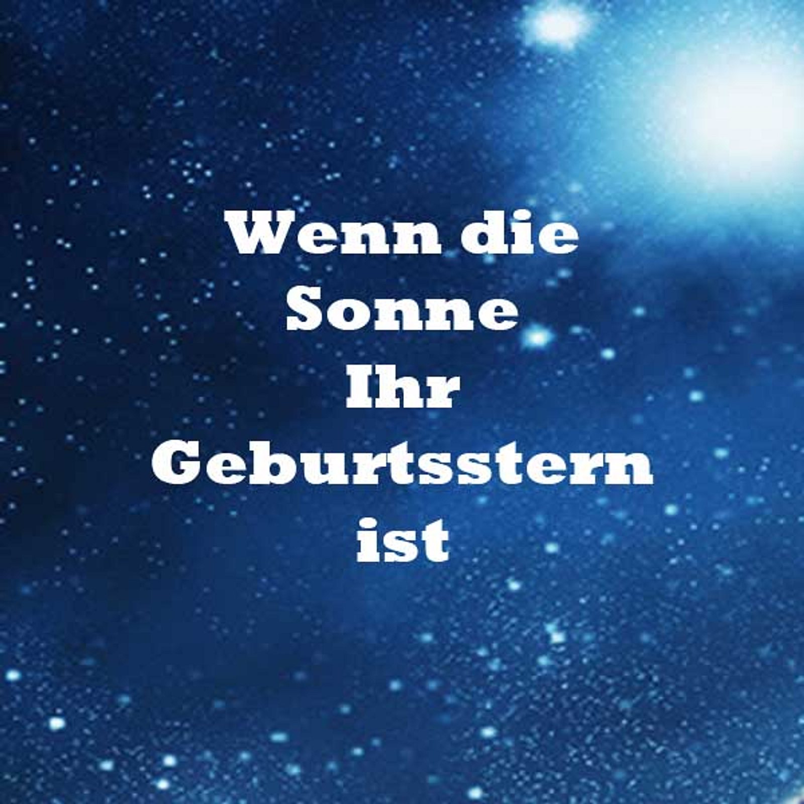 Sonne als Geburtsstern Astrowoche