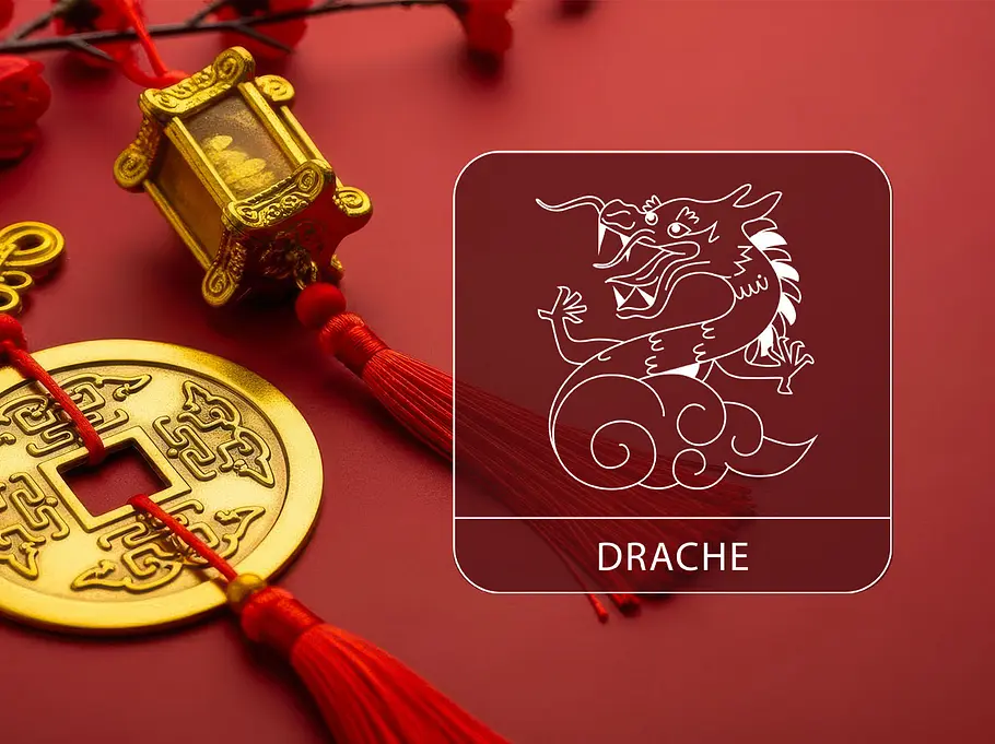 Chinesische Glücksbringer zum Neujahr mit dem Sternzeichen Drache