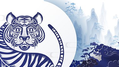 Das chinesische Sternzeichen Tiger als Symbol für das Jahr des Tigers - Foto: olaf1741/iStock