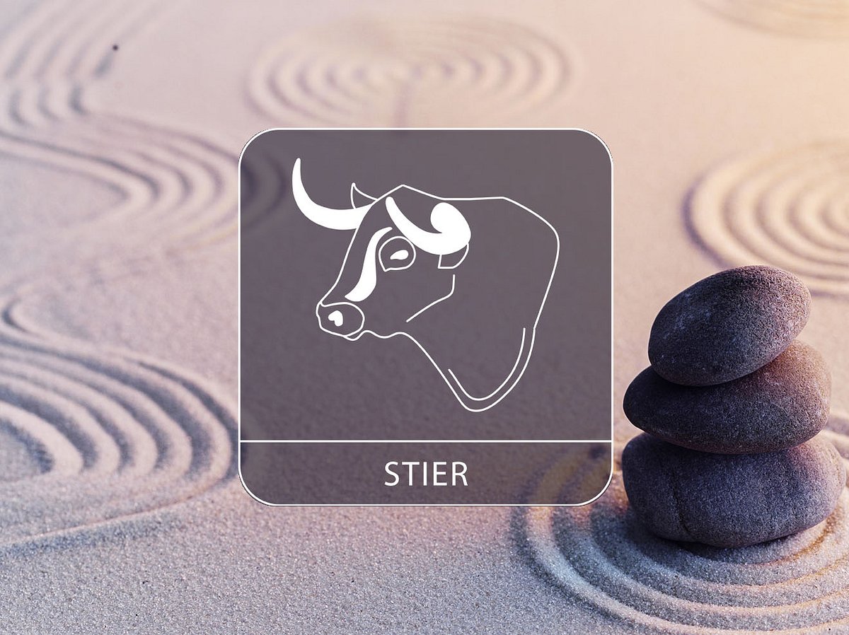 Sternzeichen Stier mit Zen-Steinen