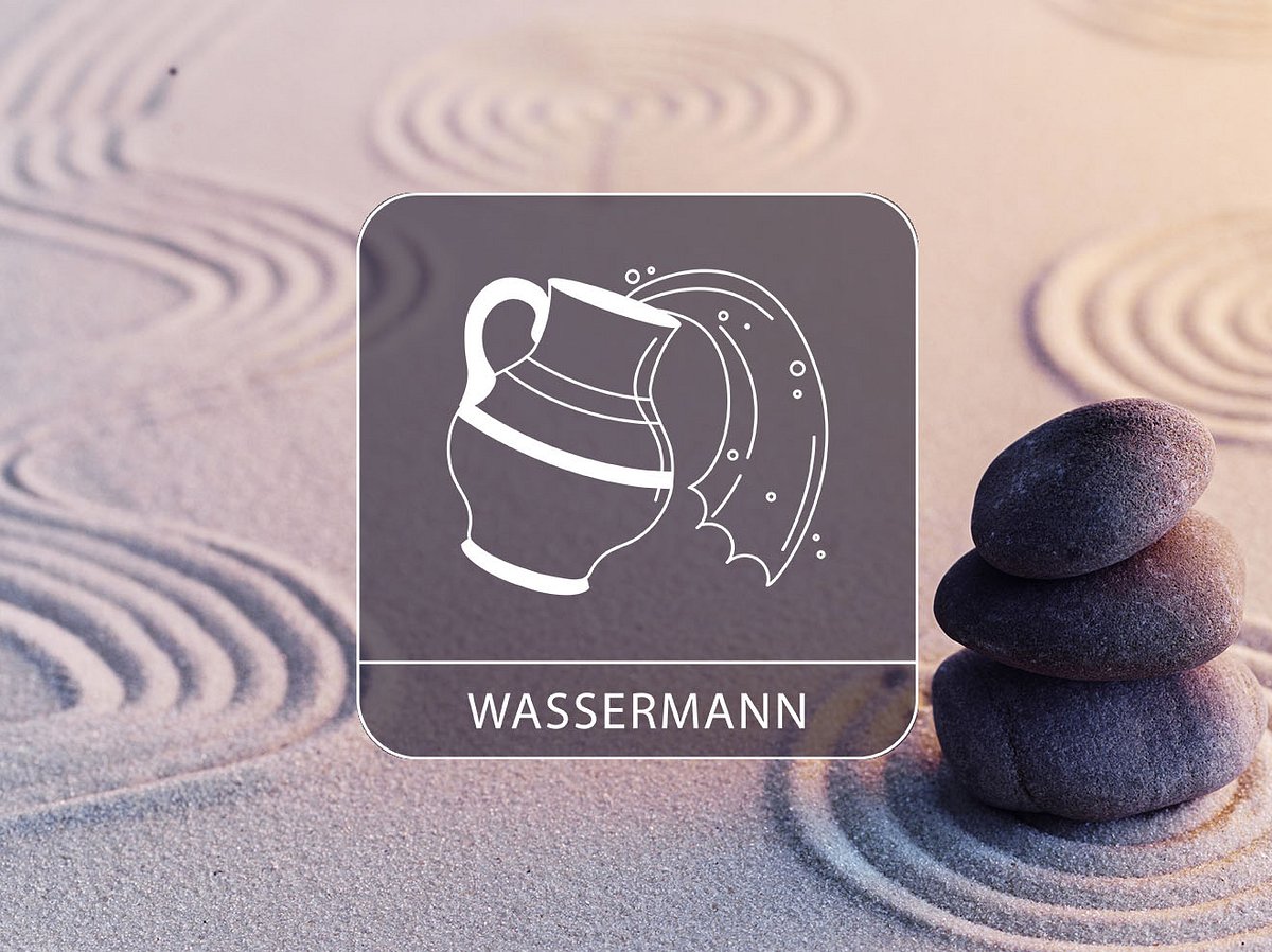 Sternzeichen Wassermann mit Zen-Steinen