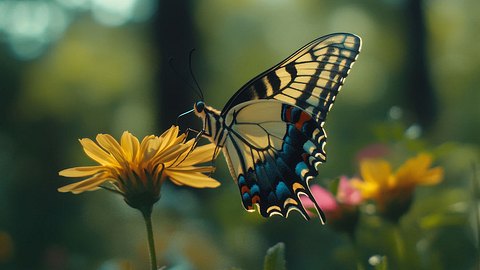 Schmetterling auf gelber Frühlingsblume - Foto: Olsek / AdobeStock