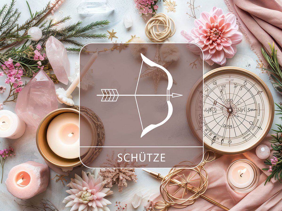 Sternzeichen Schütze mit Astro-Frühlingsdekoration