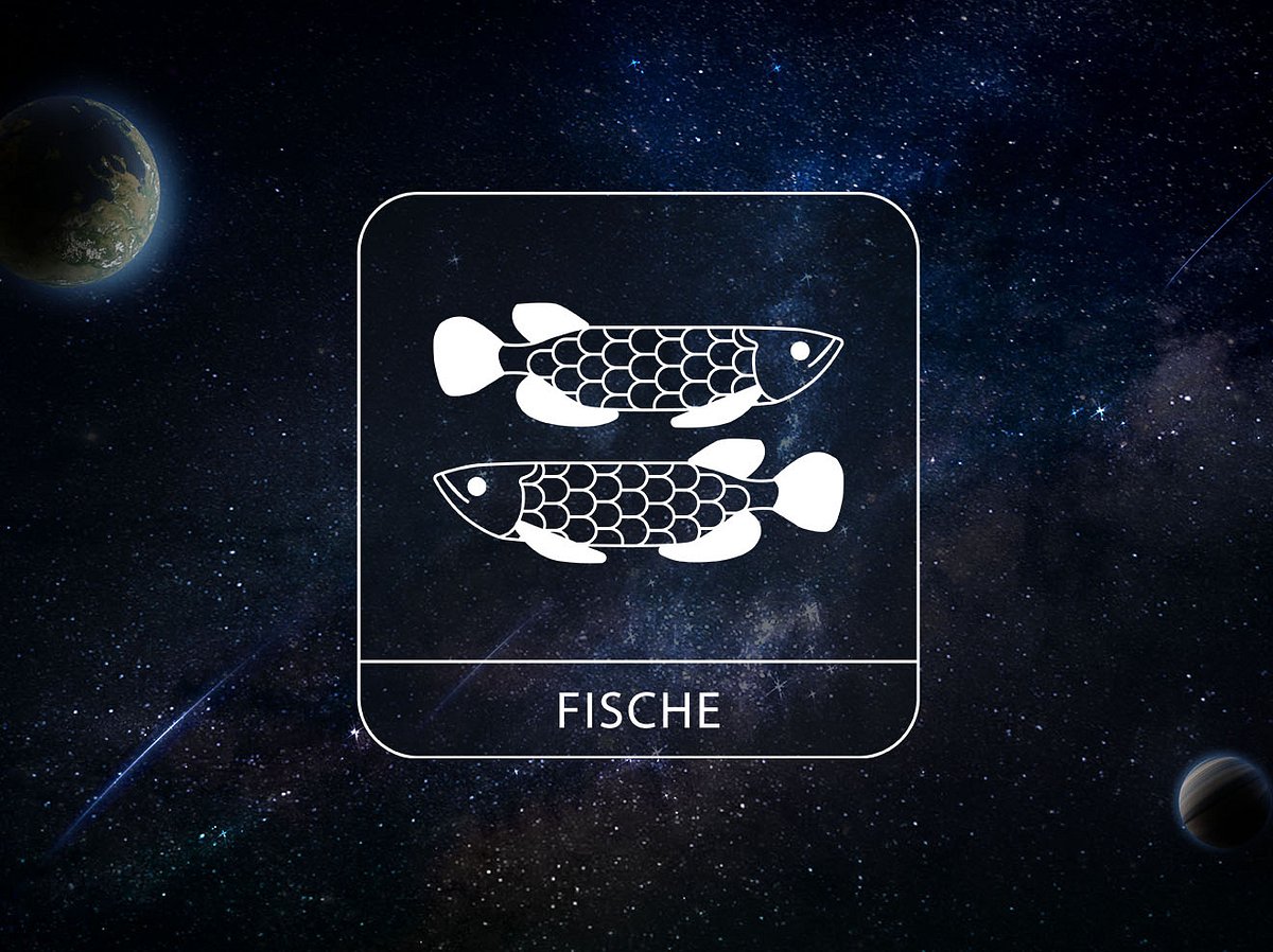 Sternzeichen Fische vorm Sternenhimmel