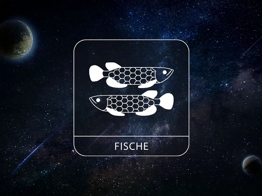 Sternzeichen Fische vorm Sternenhimmel