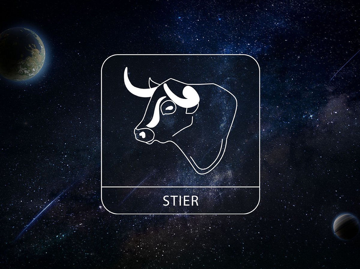 Sternzeichen Stier vorm Sternenhimmel