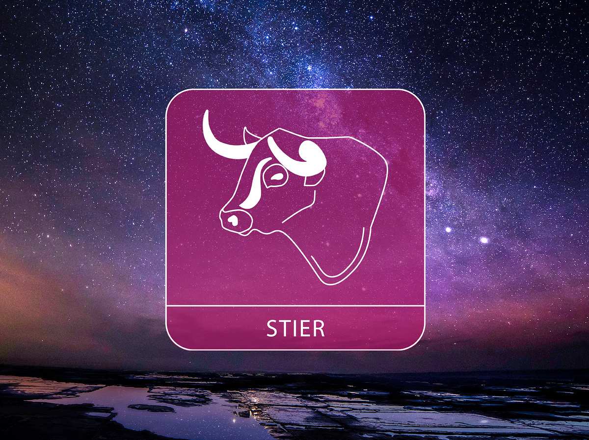 Bild vom Sternzeichen Stier vor einem Sternenhimmel