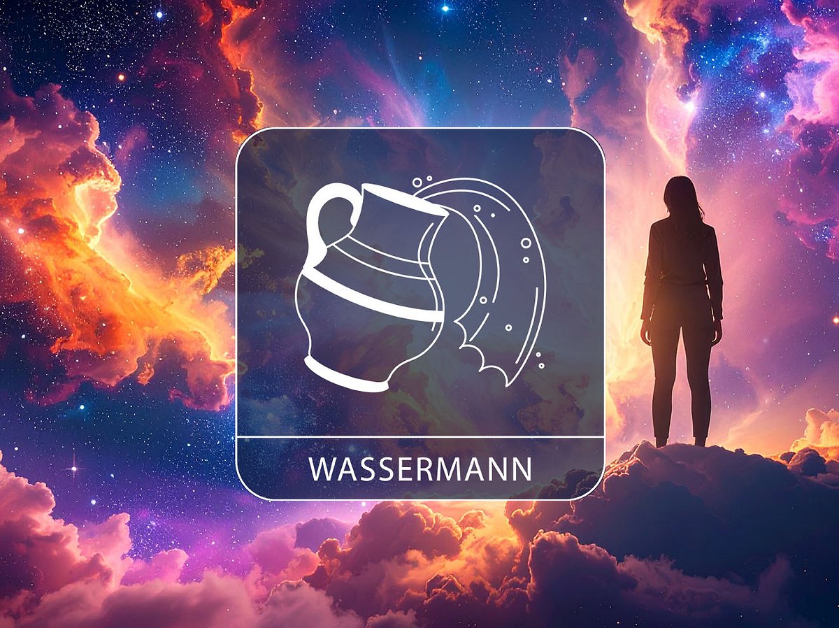 Sternzeichen Wassermann in einer Traum-Wolken-Welt