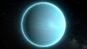 Eine leuchtende Darstellung des Planeten Uranus im Weltall - Foto: IncrediVFX / iStock