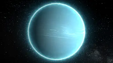 Eine leuchtende Darstellung des Planeten Uranus im Weltall - Foto: IncrediVFX / iStock