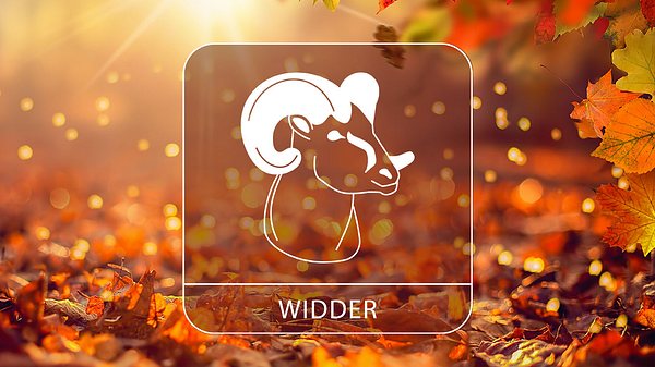 Abbildung vom Sternzeichen Widder in einem herbstlichen Umfeld - Foto: Moofushi / Adobe Stock und Astrowoche.de