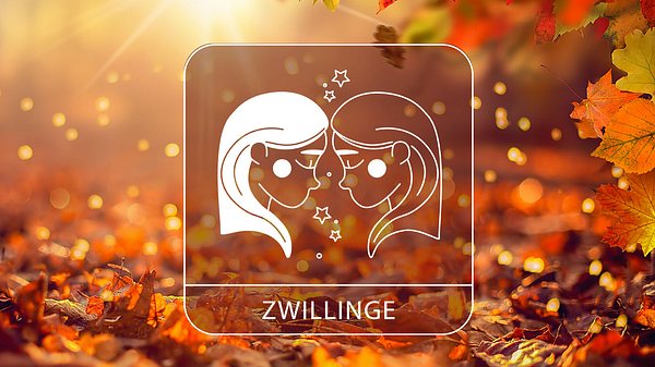 Abbildung vom Sternzeichen Zwillinge in einem herbstlichen Umfeld - Foto: Moofushi / Adobe Stock und Astrowoche.de