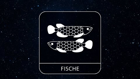 Sternzeichen-Grafik Fische auf Sternenhintergrund - Foto: Collage mit sololos/iStock und Astrowoche.de