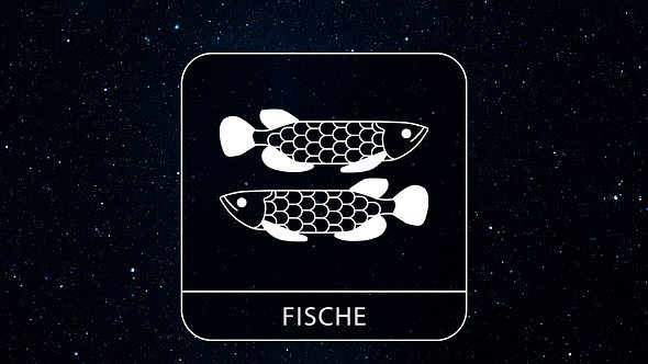Sternzeichen-Grafik Fische auf Sternenhintergrund - Foto: Collage mit sololos/iStock und Astrowoche.de