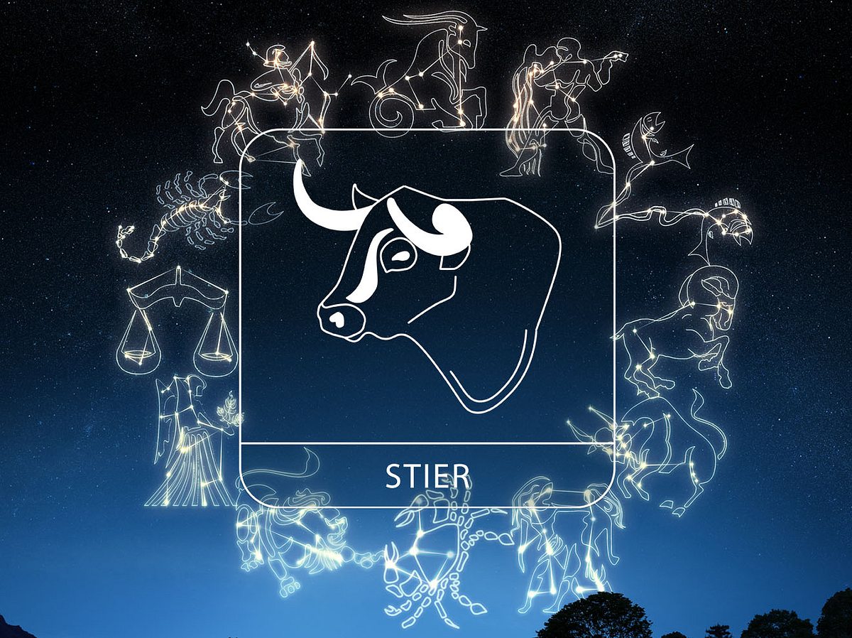 Sternzeichen Stier umringt von Sternbildern