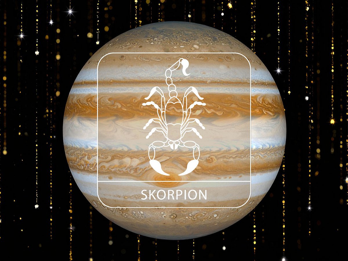 Sternzeichen Skorpion mit Glücksplanet Jupiter