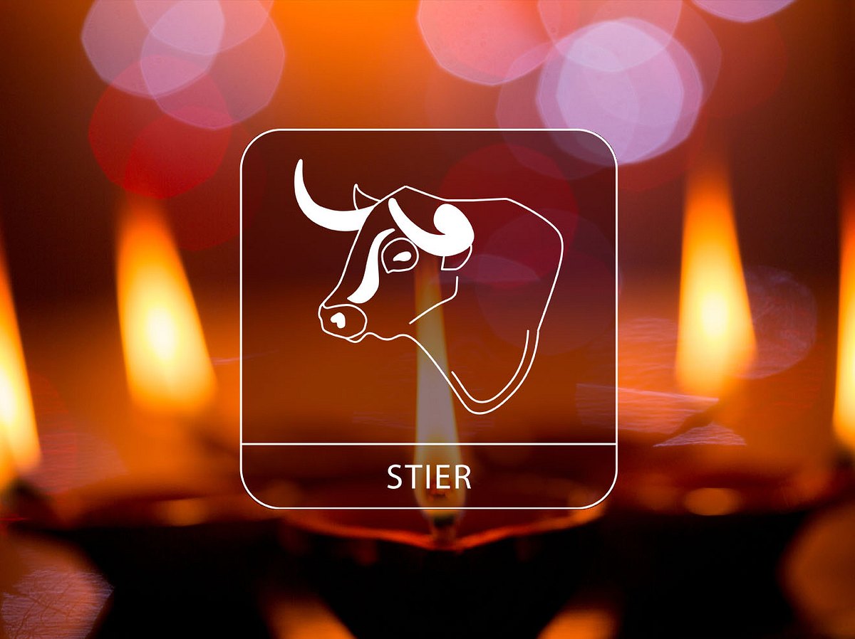 Sternzeichen Stier zwischen Öllichtern