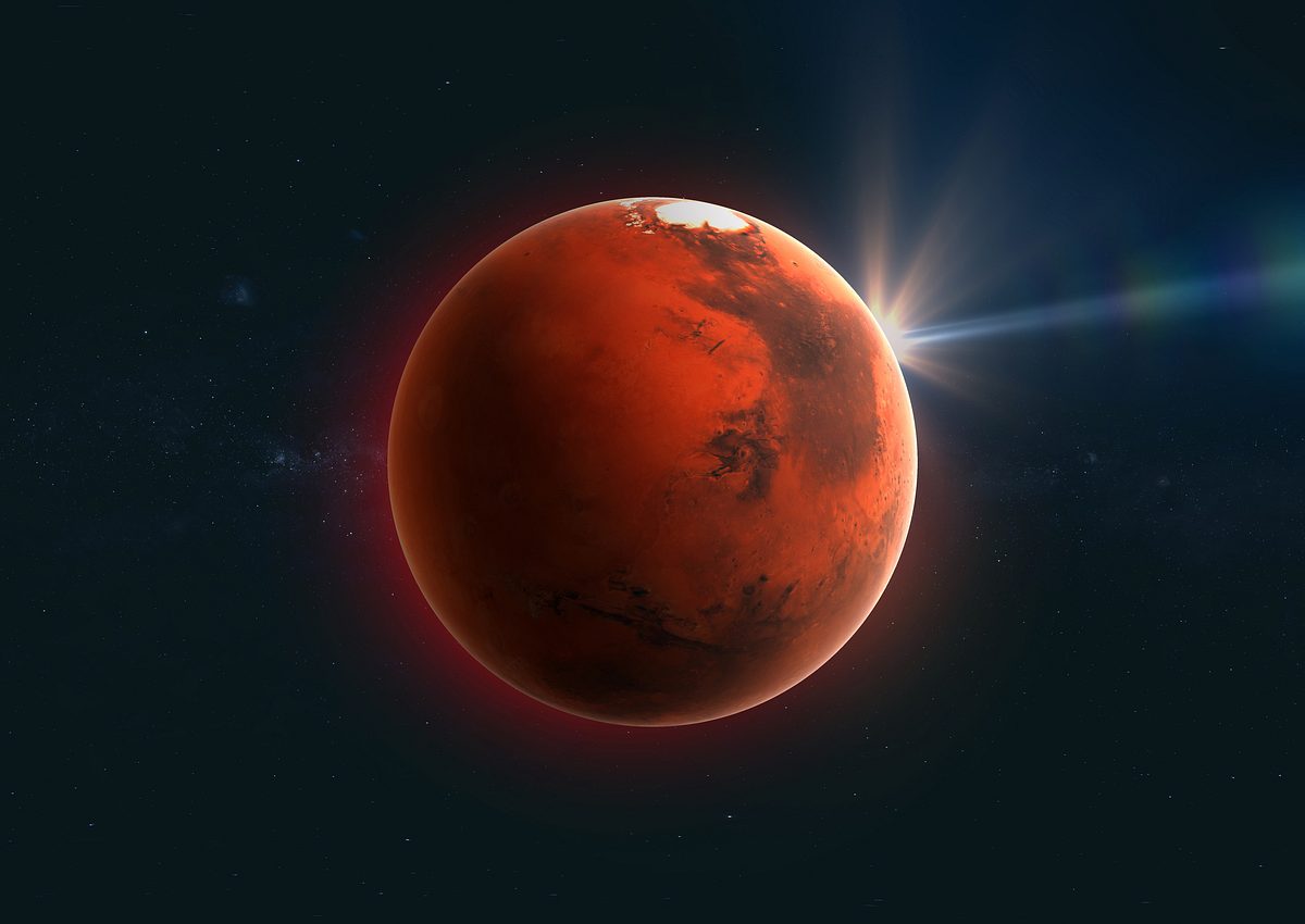 Planet Mars 3D-Rendering