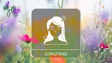 Sternzeichengrafik auf Blumenwiese - Foto: Collage mit iStock/borchee und Astrowoche.de Sternzeichengrafik auf Blumenwiese - Foto: Collage mit iStock/borchee und Astrowoche.de