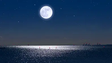 Vollmond über Wasser - Foto: iStock/kyoshino