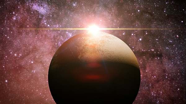 Zwergplanet Pluto wird in der Galaxie hell angestrahlt - Foto: dottedhippo / iStock