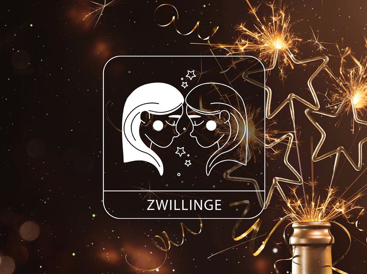 Sternzeichen Zwillinge vor Silvester-Dekoration