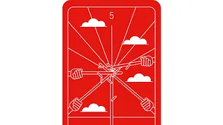 Tarot: Fünf Stäbe - Foto: Bauer Xcel Tarot: Fünf Stäbe - Foto: Bauer Xcel