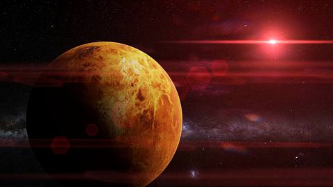 Planet Venus im All - Foto: iStock/dottedhippo