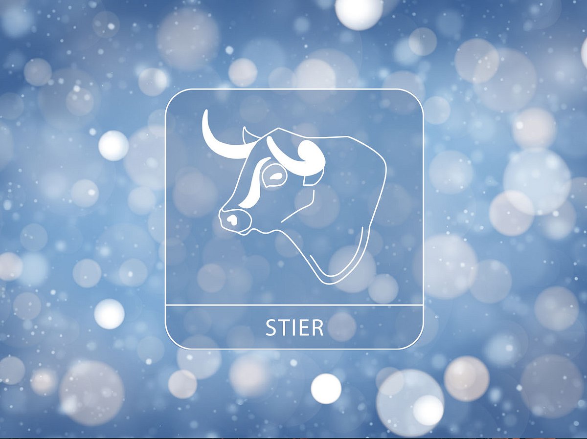 Sternzeichen Stier vor winterlichem Hintergrund