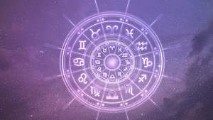 Bild von einem Horoskopkreis in Lila umgeben von Sternen - Foto: Thanumporn Thongkongkaew/iStock